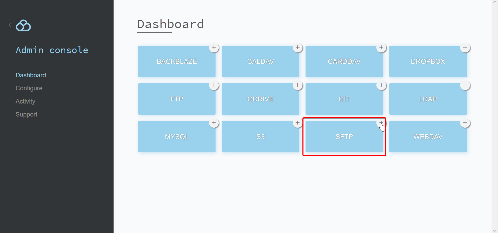 Создаёте SFTP запись для доступа к серверу